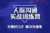 人际沟通实战训练营，无需好口才解决沟通难问题